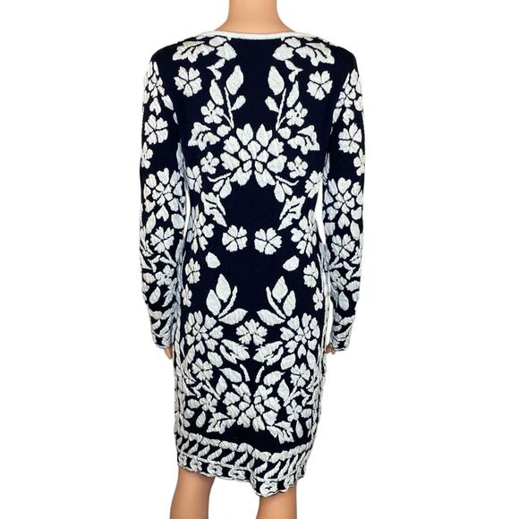 INC International Concepts Knee Length Floral Dress Women SZ Medium Embroidered - Picture 3 of 5